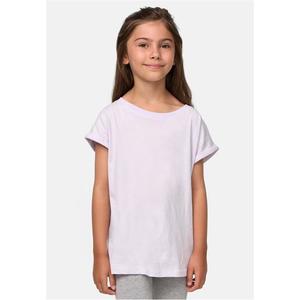 Dívčí organické tričko s prodlouženým ramenem soft lilac obraz