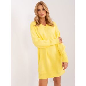 Žluté pletené šaty s vlnou obraz