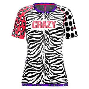 Dámské tričko Crazy Idea Mountain Flash Black/Zebra obraz