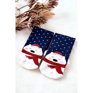 Vánoční ponožky Medvídci Námořnická modř obraz