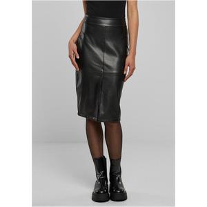 Dámská tužková sukně ze syntetické kůže černá obraz