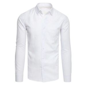 Klasická bílá pánská košile slim fit střihu obraz