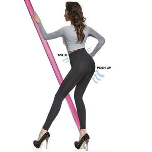 Bas Bleu Women's leggings LIVIA with Push-Up & Taille effect and wide belt obraz
