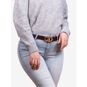 Shelvt women's belt brown obraz