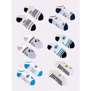 Yoclub Kids's Boys' Ankle Cotton Socks Patterns Colours 6-pack SKS-0008C-AA00-001 obraz
