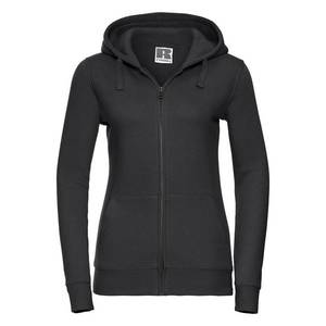 Black women's sweatshirt with hood and zipper Authentic Russell obraz