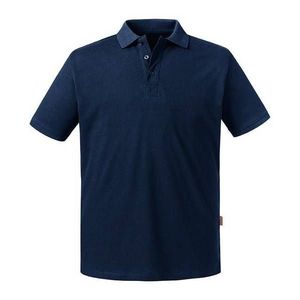 Navy blue men's polo shirt Pure Organic Russell obraz