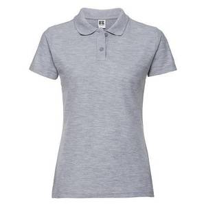 Light Grey Polycotton Polo Russell Women's T-Shirt obraz