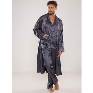 Men's bathrobe De Lafense 940 Satin M-4XL grey 090 obraz