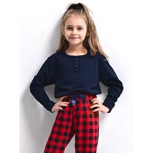 Pyjamas Sensis Bonnie Kids Girls Christmas length 134-152 navy blue 059 obraz