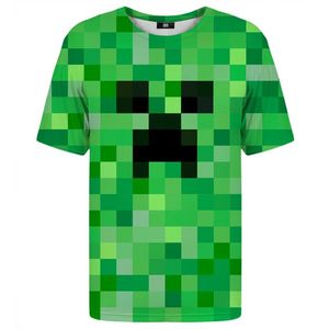Mr. GUGU & Miss GO Unisex's Pixel Creeper T-Shirt Tsh2357 obraz