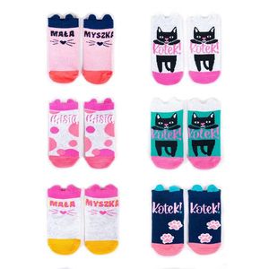 Yoclub Kids's Cotton Baby Girls' Socks Patterns Colors 6-pack SKC/3D-EARS/6PAK/GIR/001 obraz