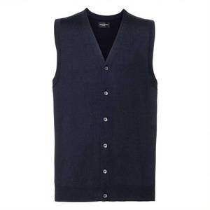 Men's Sleeveless Cardigan, Neckline V R719M 50/50 50% Cotton 50% Acrylic CottonBlend TM weave 12 275g obraz