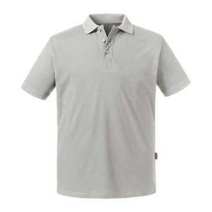Light Grey Men's Polo Shirt Pure Organic Russell obraz