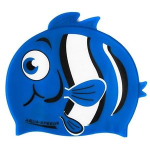 AQUA SPEED Kids's Swimming Cap ZOO Nemo Navy Blue Pattern 10 obraz
