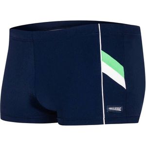 AQUA SPEED Man's Swimming Shorts Ricardo Navy Blue/White/Green Pattern 04 obraz