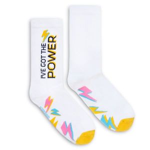 Banana Socks Unisex's Socks Classic I've got the Power White obraz