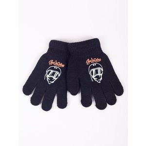 Yoclub Kids's Boys' Five-Finger Gloves RED-0012C-AA5A-012 obraz