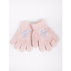 Yoclub Kids's Girls' Five-Finger Gloves With Reflector RED-0237G-AA50-007 obraz