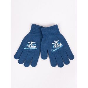 Yoclub Kids's Boys' Five-Finger Gloves RED-0012C-AA5A-007 obraz