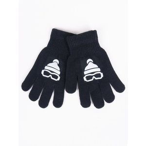 Yoclub Kids's Boys' Five-Finger Gloves With Reflector RED-0237C-AA50-002 obraz