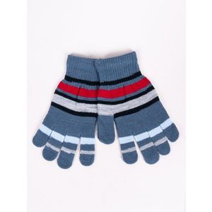 Yoclub Kids's Boys' Five-Finger Gloves RED-0118C-AA50-006 obraz