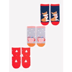 Yoclub Kids's Children's Christmas 3Pack Socks SKA-X012G-AA00 obraz