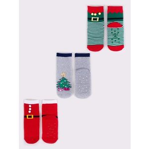 Yoclub Kids's Children's Christmas Terry 3Pack Socks SKF-X001U-AA0D-0001 obraz