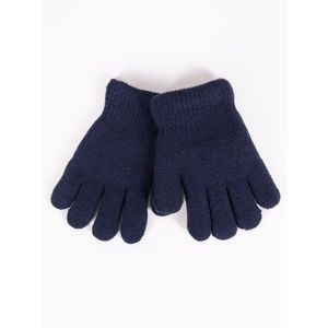 Yoclub Kids's Boys' Five-Finger Double-Layer Gloves RED-0104C-AA50-003 Navy Blue obraz