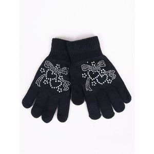 Yoclub Kids's Girls' Five-Finger Gloves With Jets RED-0216G-AA50-008 obraz