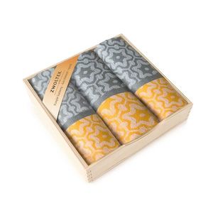 Zwoltex Unisex's Kitchen Set In Box Marsala Yellow/Pattern obraz