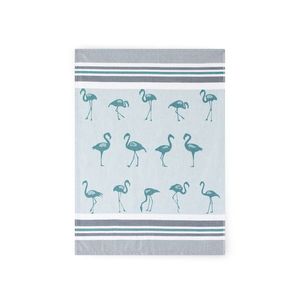 Zwoltex Unisex's Dish Towel Flamingi Green/Pattern obraz
