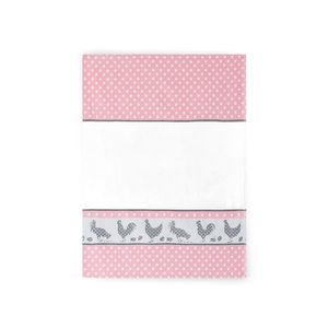 Zwoltex Unisex's Dish Towel Folk Pink/Pattern obraz