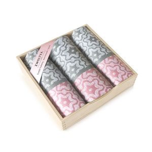 Zwoltex Unisex's Kitchen Set In Box Marsala Pink/Pattern obraz