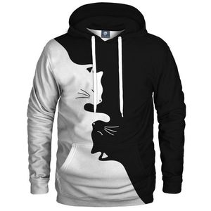Aloha From Deer Unisex's Yinyang Cats Hoodie H-K AFD995 obraz
