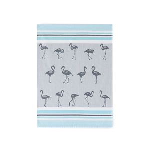 Zwoltex Unisex's Dish Towel Flamingi Graphite/Pattern obraz