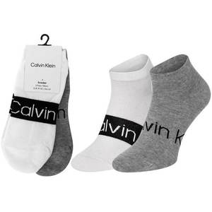 Sada dvou párů pánských ponožek v šedé a bílé barvě Calvin Klein Und - Pánské obraz