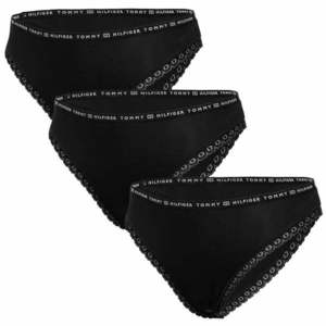 3PACK dámské kalhotky Tommy Hilfiger černé (UW0UW02825 0R7) obraz