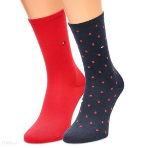 Tommy Hilfiger Sada dvou párů dámských ponožek v červené a tmavě modré barvě To - Dámské obraz