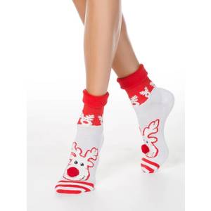 Conte Woman's Socks 444 White-Red obraz