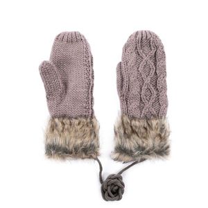 Art Of Polo Woman's Gloves rk13409-8 Grey Pink obraz