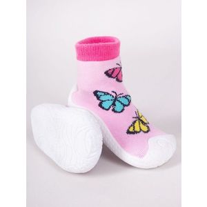Yoclub Kids's Baby Girls' Anti-Skid Socks With Rubber Sole P1 obraz