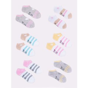 Dětské dívčí kotníkové bavlněné ponožky s vzory a barvami, balení 6 kusů SKS-0008G-AA00-001 obraz