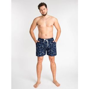 Yoclub Man's Swimsuits Men's Beach Shorts P2 Navy Blue obraz