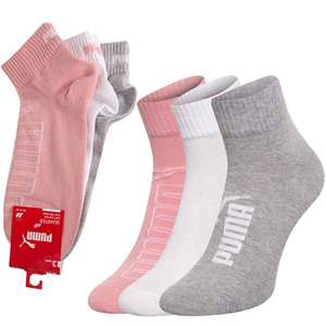 Puma Sada tří párů dámských ponožek v růžové, světle šedé a bílé barvě - Dámské obraz