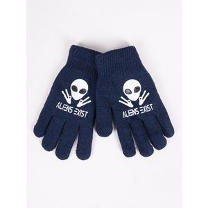 Yoclub Kids's Gloves RED-0201C-AA5A-002 Navy Blue obraz