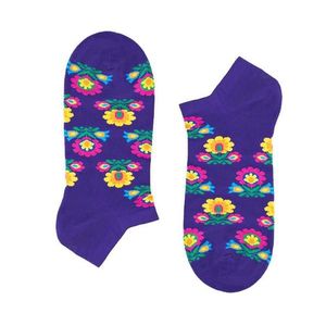 Folkstar Unisex's Socks Short Violet/Flowers obraz