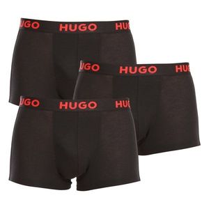 3PACK pánské boxerky Hugo Boss černé obraz