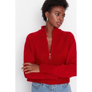Trendyol Red Stand-Up Collar Knitwear Sweater obraz