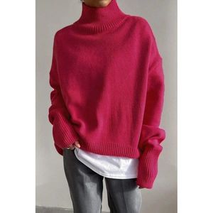 Madmext Mad Girls Pink Turtleneck Sweater obraz